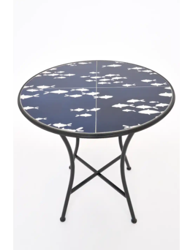 mesa ceramica banco de peces 