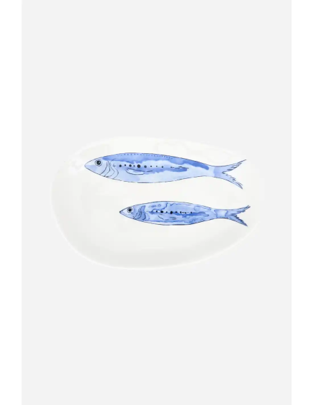 plato porcelana peces 