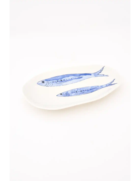  plato porcelana peces 