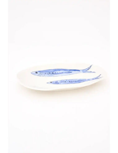  plato porcelana peces 