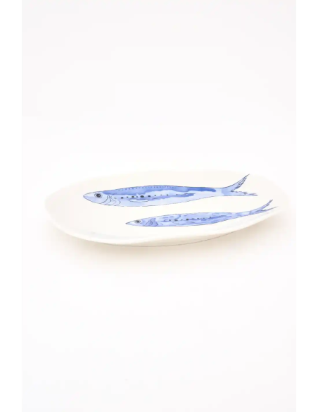  plato porcelana peces 
