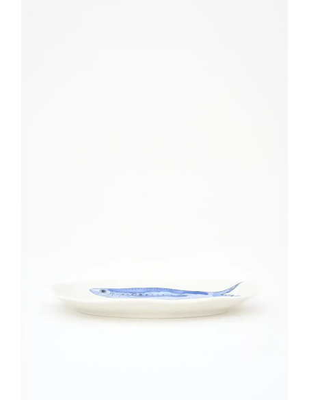  plato porcelana peces