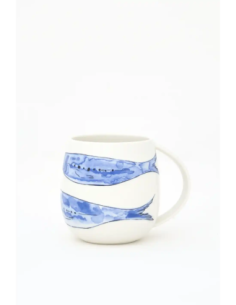 taza porcelana peces 