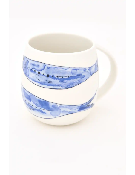  taza porcelana peces 