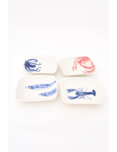set de platos aperitivo porcelana  2