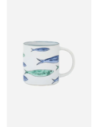 Mug de gres banco de peces 
