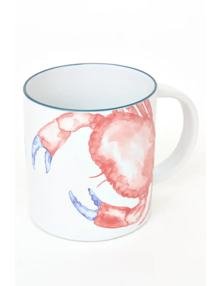  mug de gres cangrejo rojo 