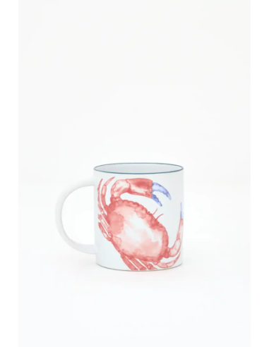  mug de gres cangrejo rojo 