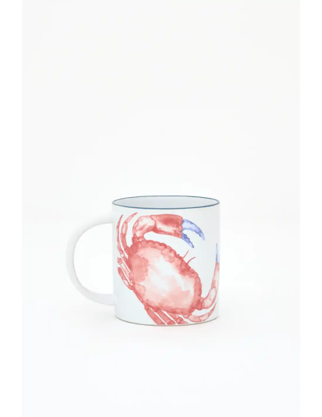  mug de gres cangrejo rojo 