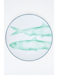 plato grande gres peces 