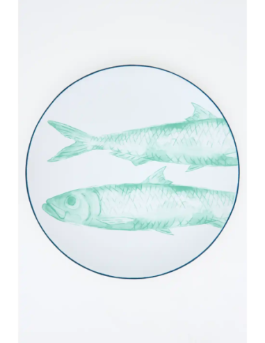 plato grande gres peces 