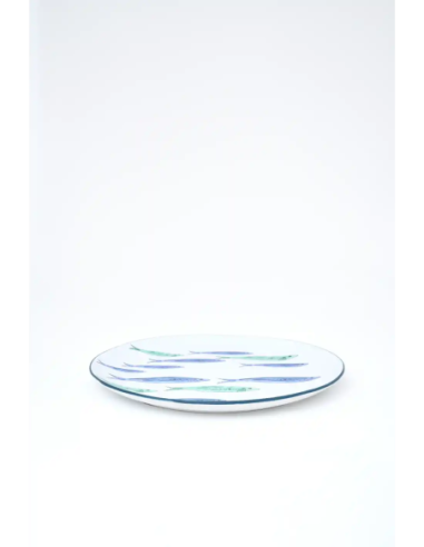  plato grande gres banco de peces 