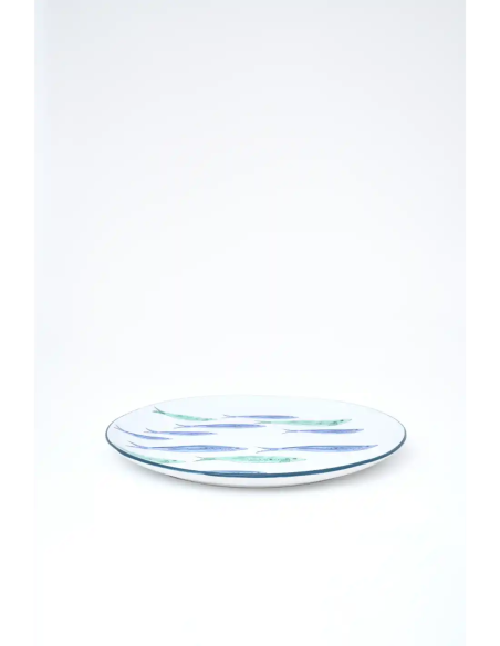  plato grande gres banco de peces 