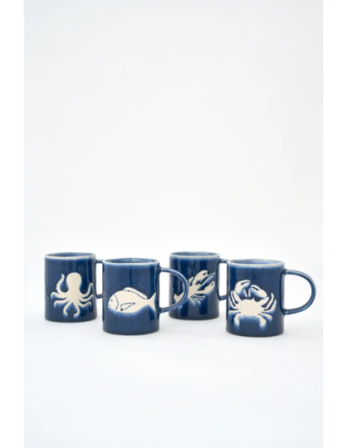  taza cangrejo en gres 