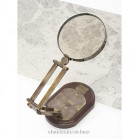Lupa náutica con flexo en latón envejecido