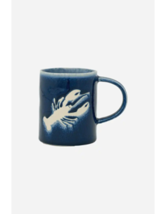 taza cerámica gres langosta 