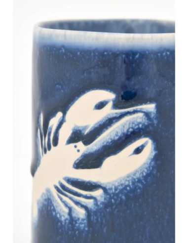  taza cerámica gres langosta 