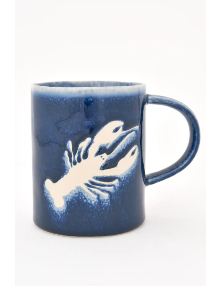  taza cerámica gres langosta 