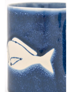 taza cerámica gres pez  2