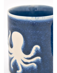taza cerámica gres pulpo  2