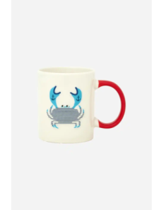 taza ceramica cangrejo 