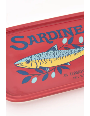  Plato vintage sardinas de dolomita - Rojo 
