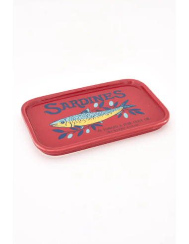  Plato vintage sardinas de dolomita - Rojo 