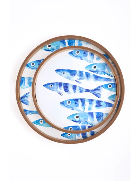  bandeja pequeña peces acuarela 