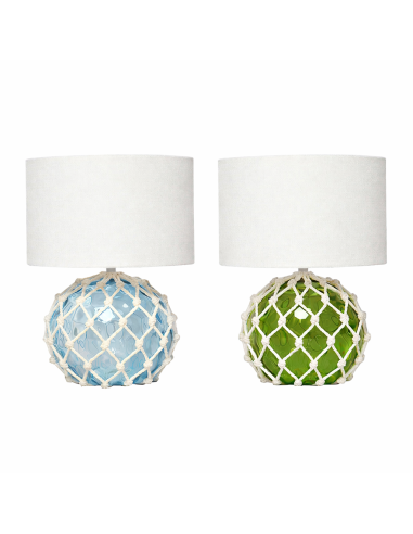 Lámpara de Mesa con Diseño de Boya en Cristal - Verde