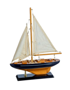 velero de madera azul marino 