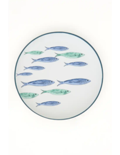 plato postre banco peces 