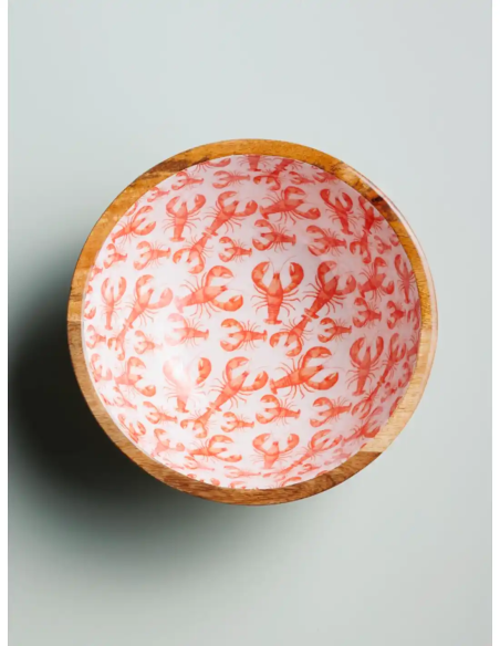  Bol madera de mango langosta 