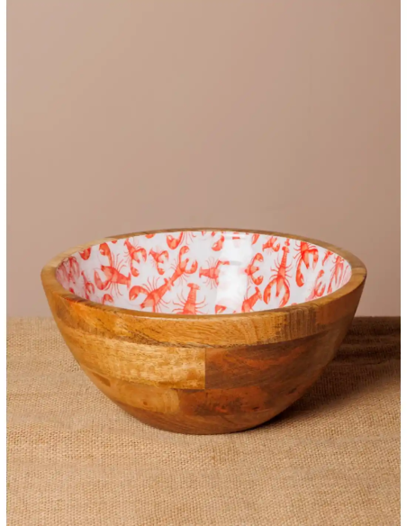  Bol madera de mango langosta 