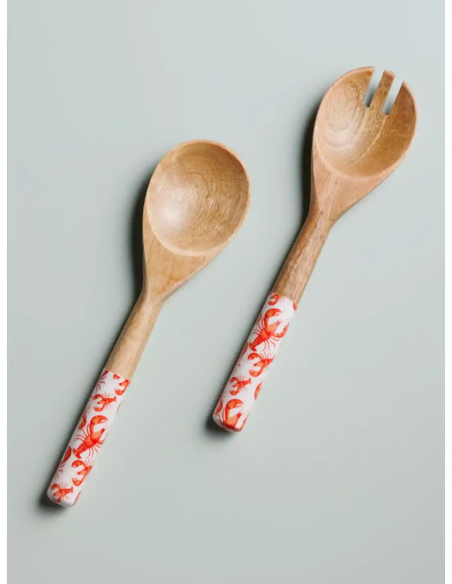  cubiertos para servir langosta roja 