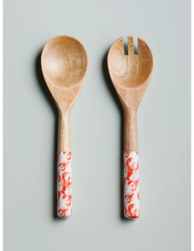  cubiertos para servir langosta roja 