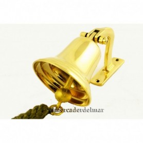 Campana náutica de latón con soporte