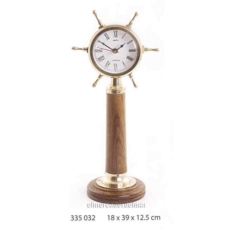 Reloj timón náutico de latón