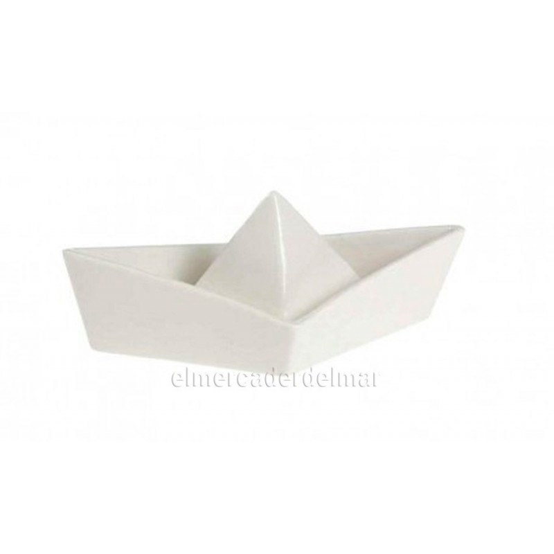 Maqueta barquito papel en porcelana origami