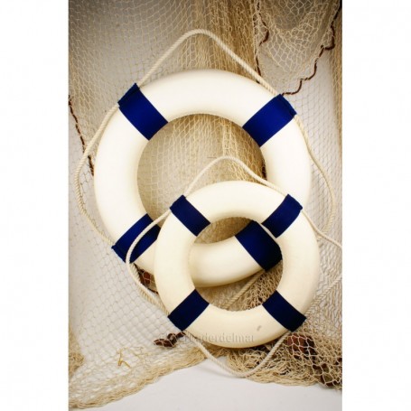 Salvavidas náutico decorativo color azul
