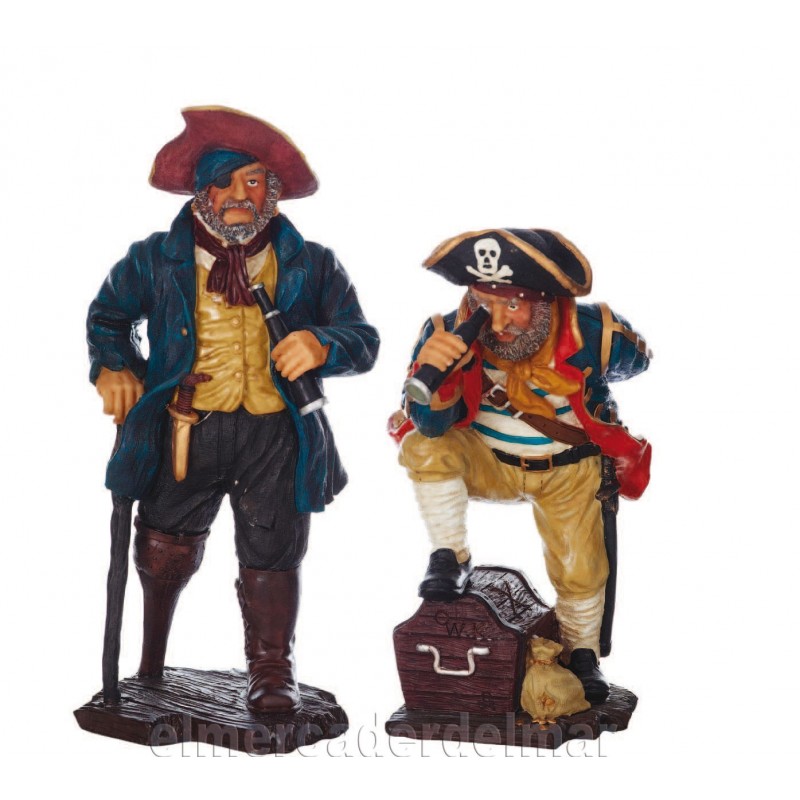 2 figuras náuticas de piratas