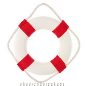 Salvavidas decorativo azul o rojo