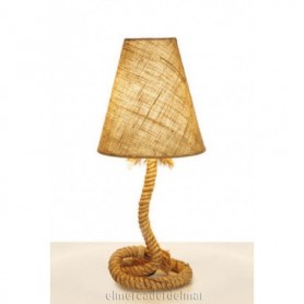 Lámpara náutica con cabo de fibra natural