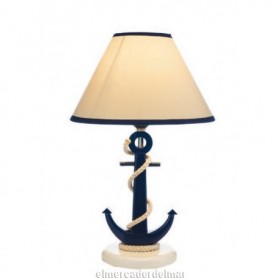 Lámpara marinera con pie de ancla