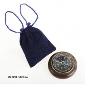 Brújula náutica de madera