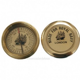 Brújula náutica en cajita de latón