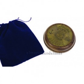 Calendario perpetuo en latón con bolsa