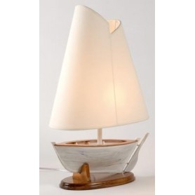 Lámpara marinera barca con pantalla vela