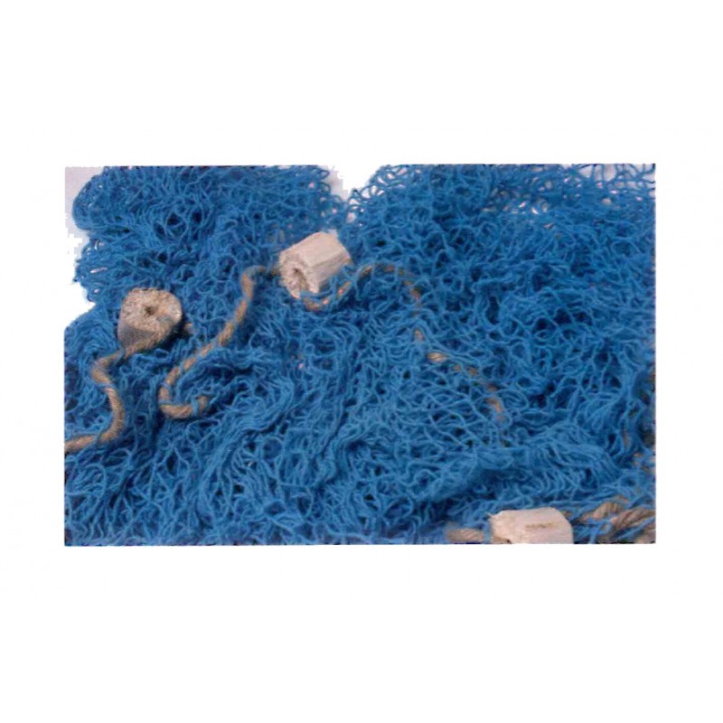 Red pesca decorativa azul algodón