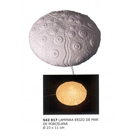 Lámpara erizo de mar porcelana 2