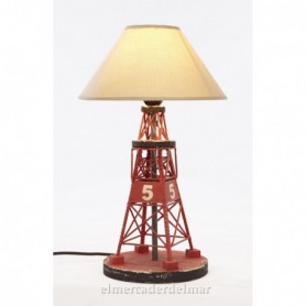 Lámpara marinera baliza en madera